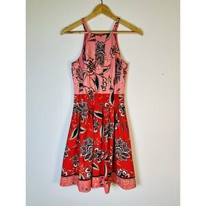 Vince Camuto Women's Mixed Print Dress  Sz 2